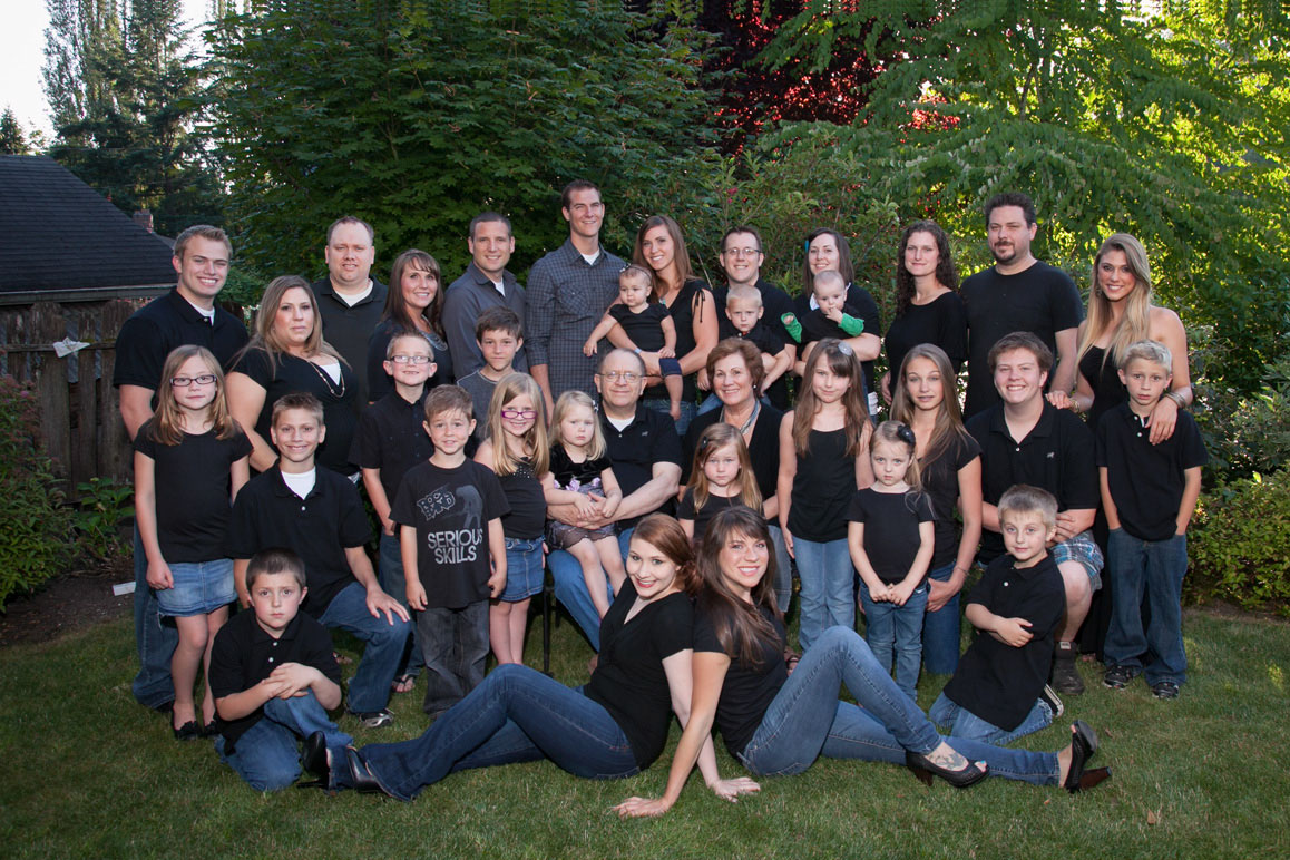Rowe family photo session at their home in Bellevue WA