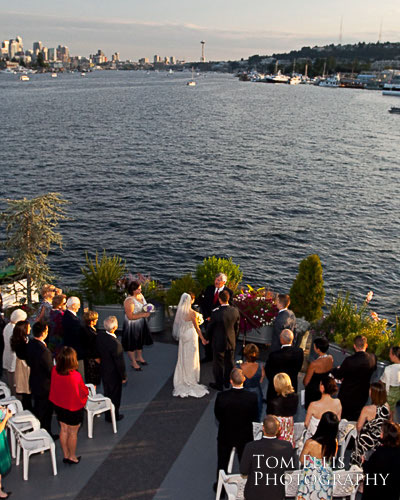 Wedding ceremony on the bow of the Skansonia Ferry