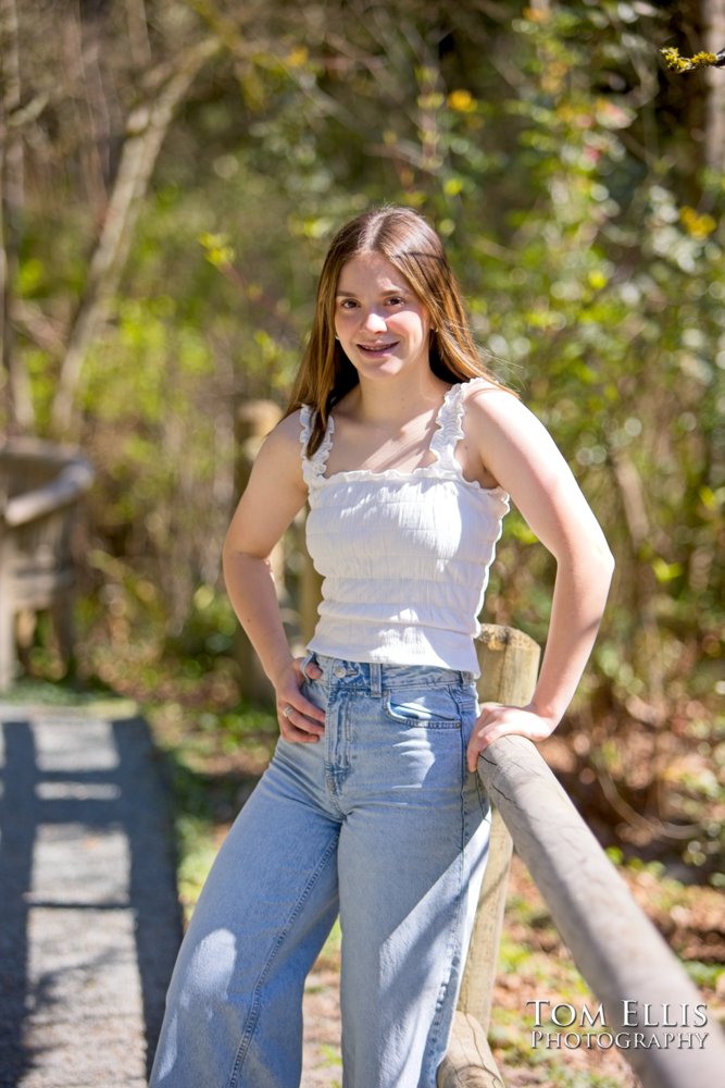 Spring Senior Photo Session at the Bellevue Botanical Gardens - Tom Ellis Photography