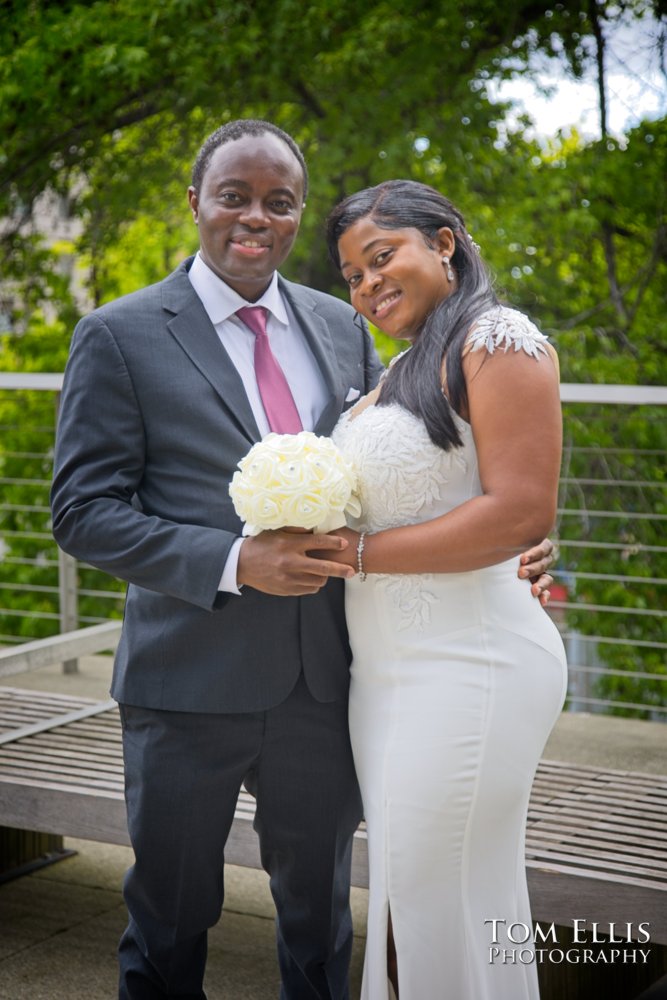 Gina and Allan have an elopement wedding at the Seattle Municipal Courthouse