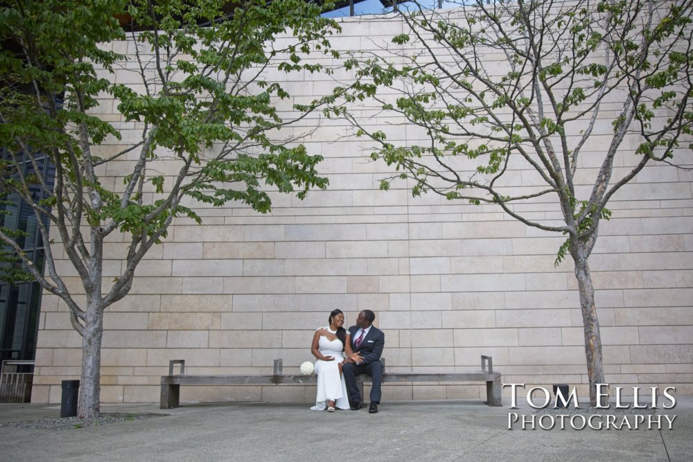 Gina and Allan have an elopement wedding at the Seattle Municipal Courthouse