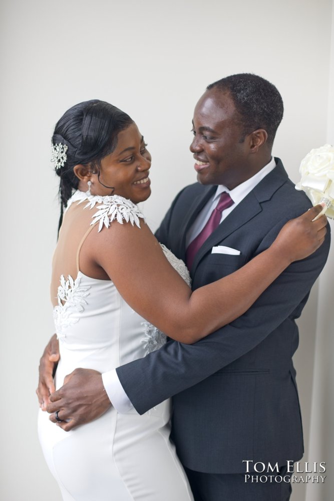 Gina and Allan have an elopement wedding at the Seattle Municipal Courthouse