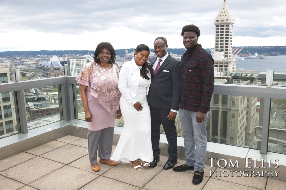 Gina and Allan have an elopement wedding at the Seattle Municipal Courthouse