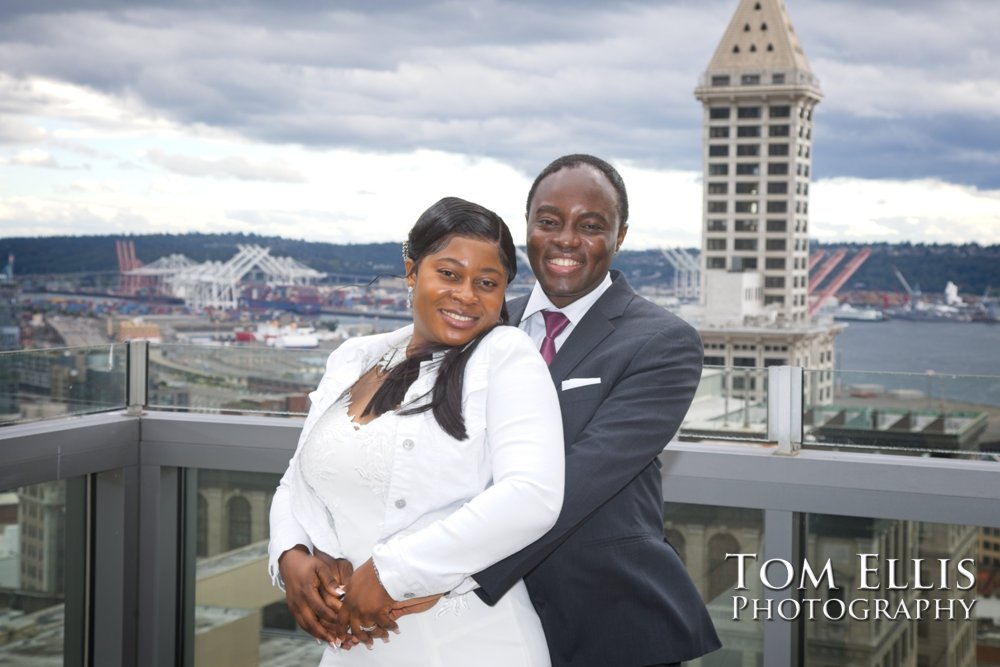 Gina and Allan have an elopement wedding at the Seattle Municipal Courthouse