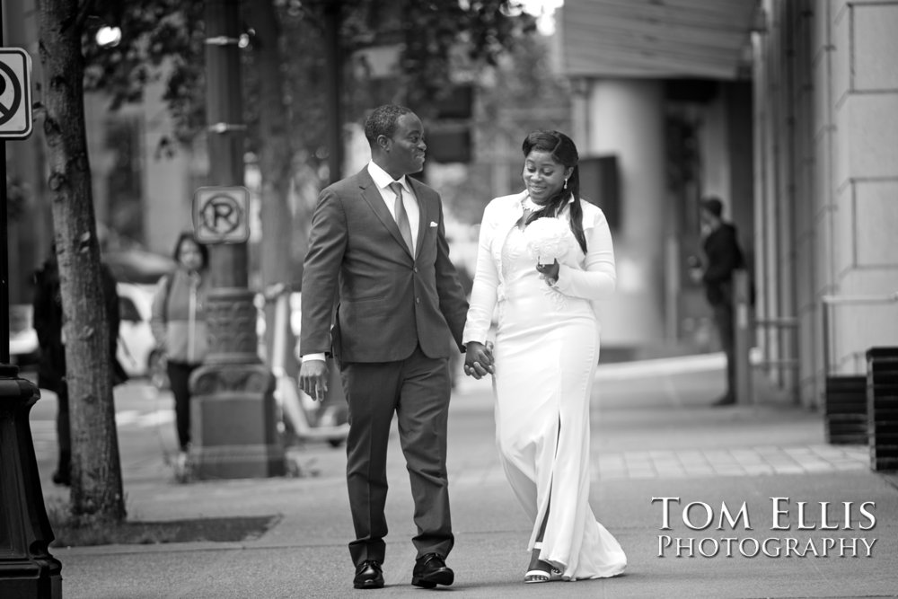 Gina and Allan have an elopement wedding at the Seattle Municipal Courthouse