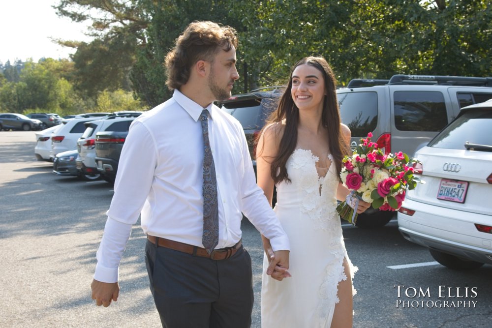 Rafeala & Jessie had an elopement wedding at the Bellevue Courthouse. Tom Ellis Photography, Seattle elopement photographer