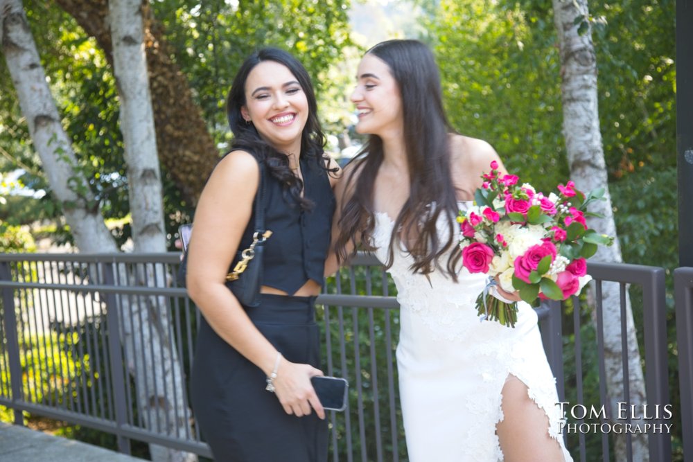 Rafeala & Jessie had an elopement wedding at the Bellevue Courthouse. Tom Ellis Photography, Seattle elopement photographer