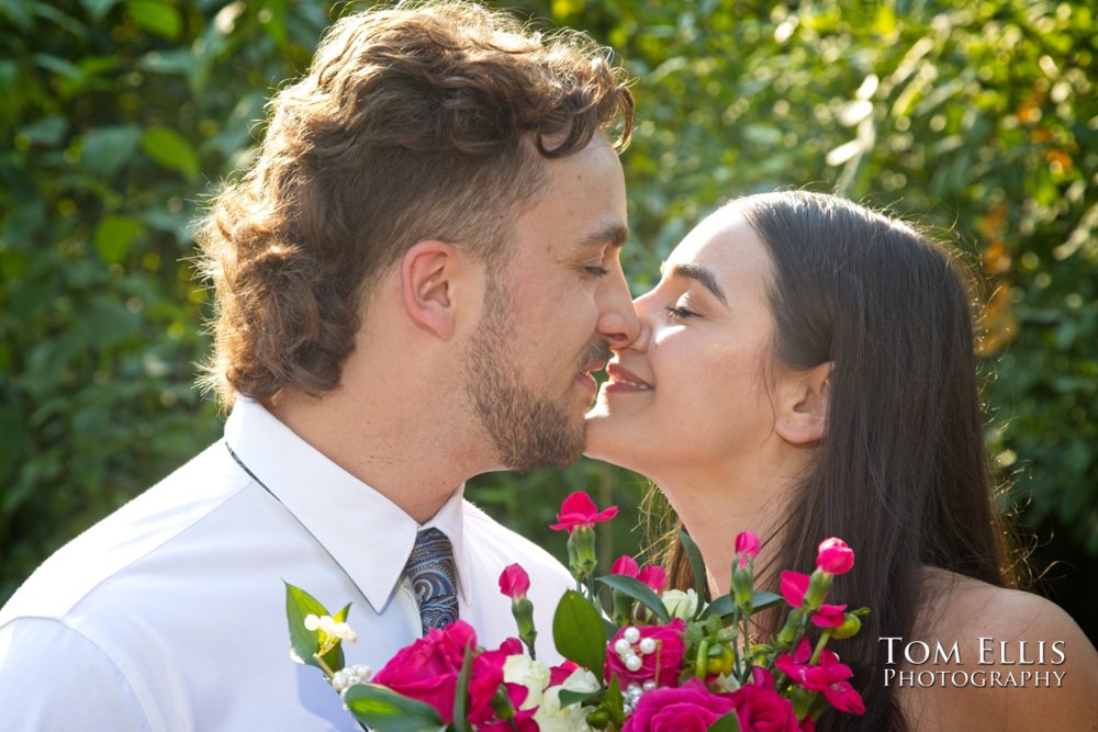 Rafeala & Jessie had an elopement wedding at the Bellevue Courthouse. Tom Ellis Photography, Seattle elopement photographer