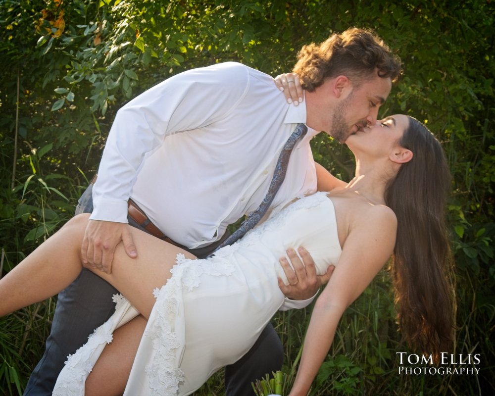 Rafeala & Jessie had an elopement wedding at the Bellevue Courthouse. Tom Ellis Photography, Seattle elopement photographer