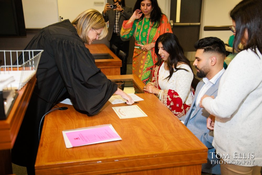 Simran and Ravdeep Get Married at the Bellevue Courthouse 