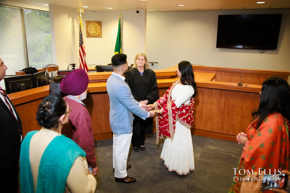 Simran and Ravdeep Get Married at the Bellevue Courthouse 