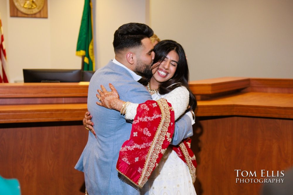 Simran and Ravdeep Get Married at the Bellevue Courthouse 