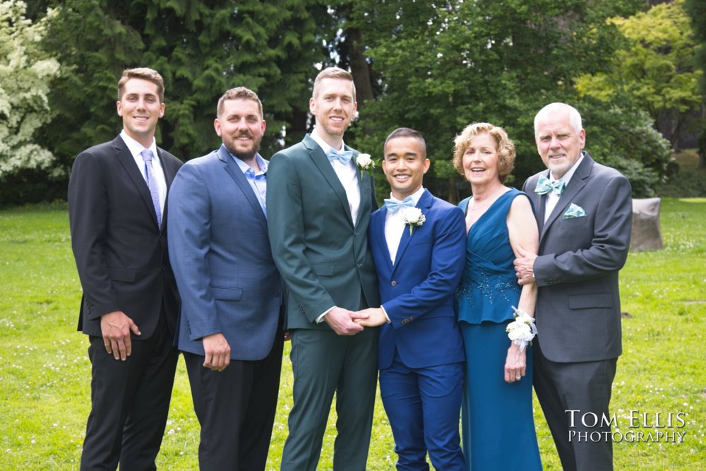 Amado and Ryan's same-sex wedding ceremony at Spinasse restaurant in Seattle