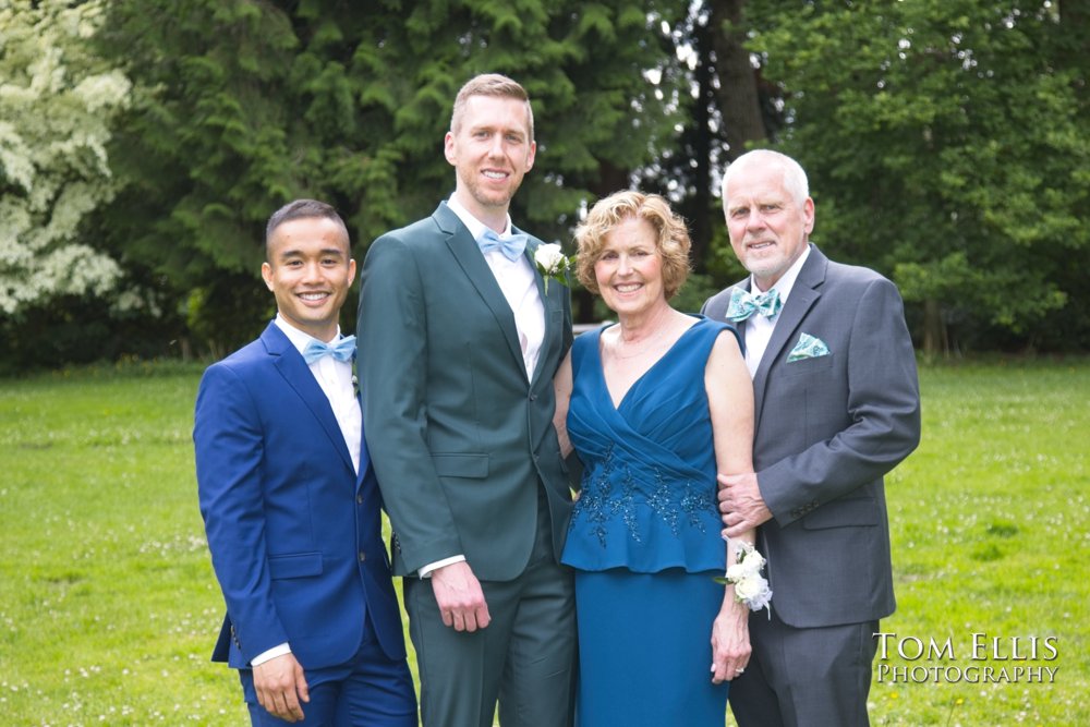 Amado and Ryan's same-sex wedding ceremony at Spinasse restaurant in Seattle