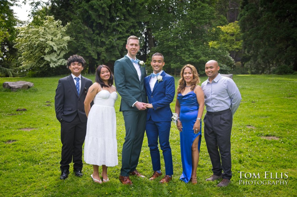 Amado and Ryan's same-sex wedding ceremony at Spinasse restaurant in Seattle