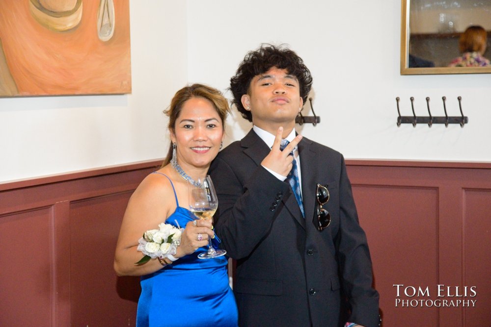 Amado and Ryan's same-sex wedding ceremony at Spinasse restaurant in Seattle