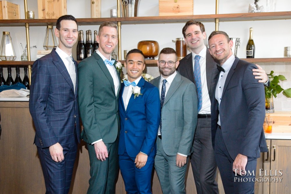 Amado and Ryan's same-sex wedding ceremony at Spinasse restaurant in Seattle