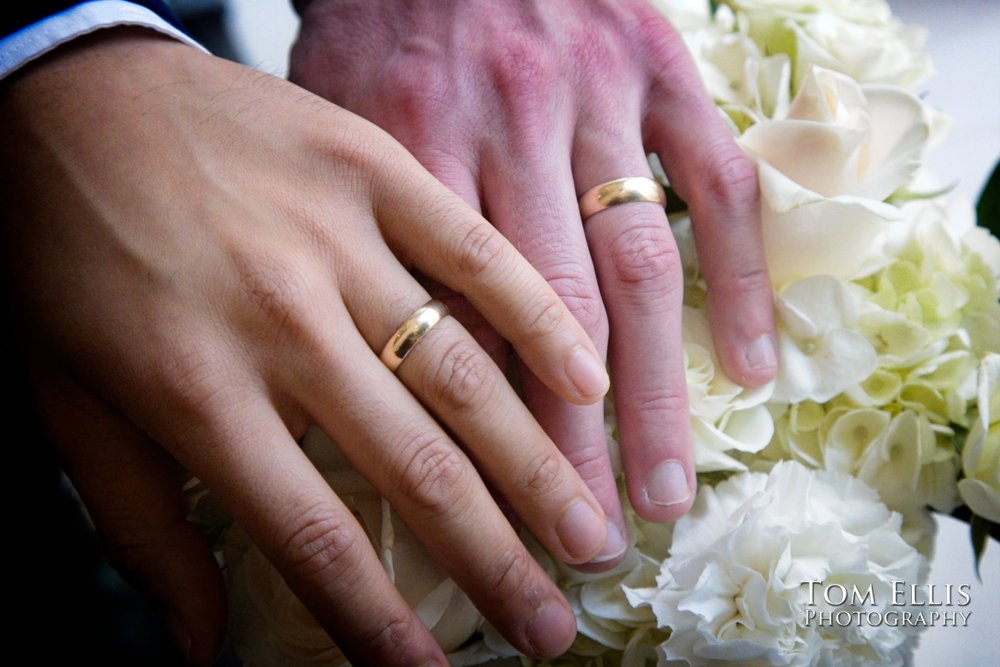 Amado and Ryan's same-sex wedding ceremony at Spinasse restaurant in Seattle