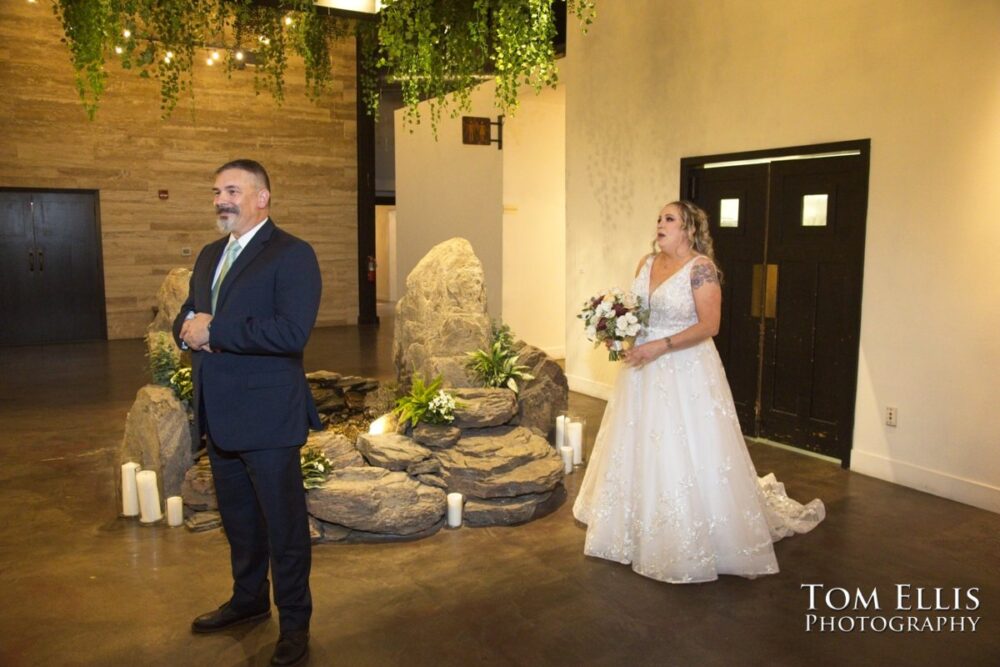 Alison and Nate had a wonderful late-Autumn wedding at the Hideaway Cellars in Seattle. Tom Ellis Photography, Seattle wedding photographer