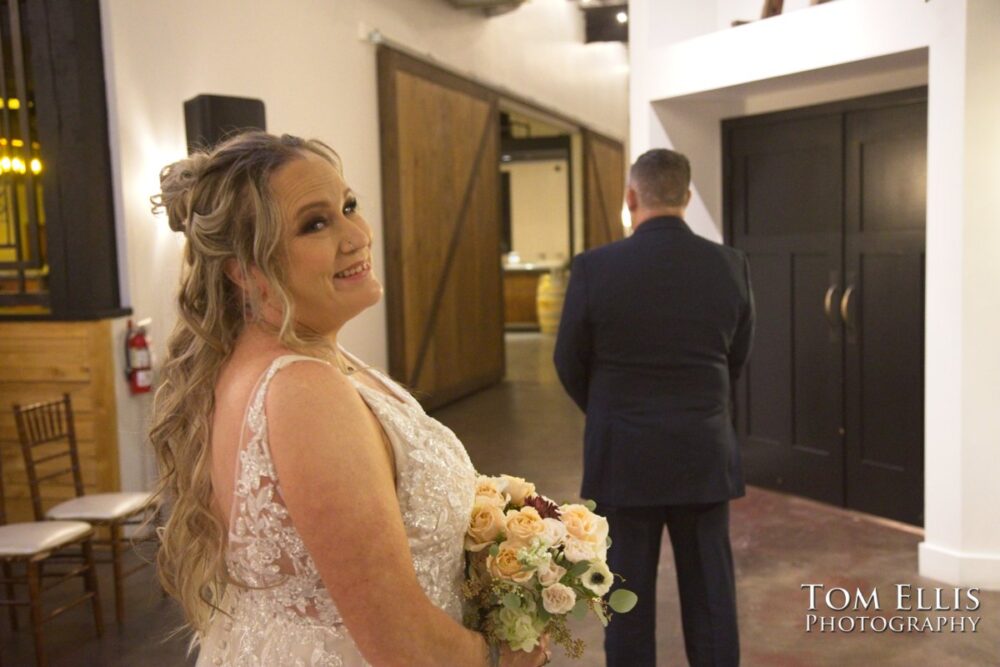 Alison and Nate had a wonderful late-Autumn wedding at the Hideaway Cellars in Seattle. Tom Ellis Photography, Seattle wedding photographer