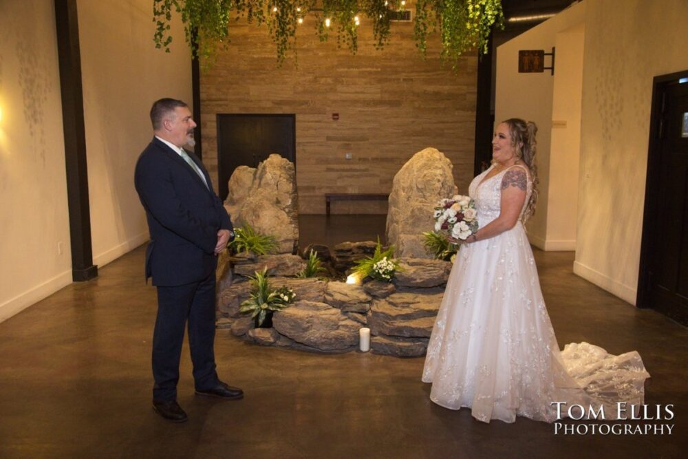 Alison and Nate had a wonderful late-Autumn wedding at the Hideaway Cellars in Seattle. Tom Ellis Photography, Seattle wedding photographer