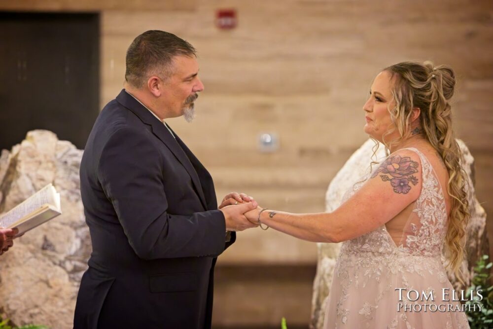 Alison and Nate had a wonderful late-Autumn wedding at the Hideaway Cellars in Seattle. Tom Ellis Photography, Seattle wedding photographer