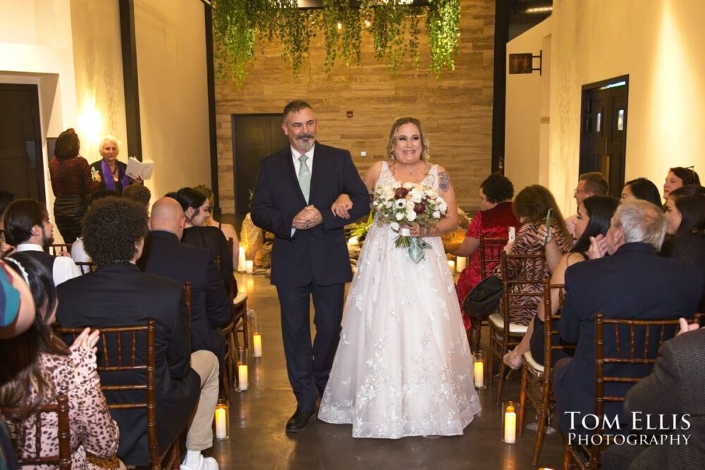 Alison and Nate had a wonderful late-Autumn wedding at the Hideaway Cellars in Seattle. Tom Ellis Photography, Seattle wedding photographer