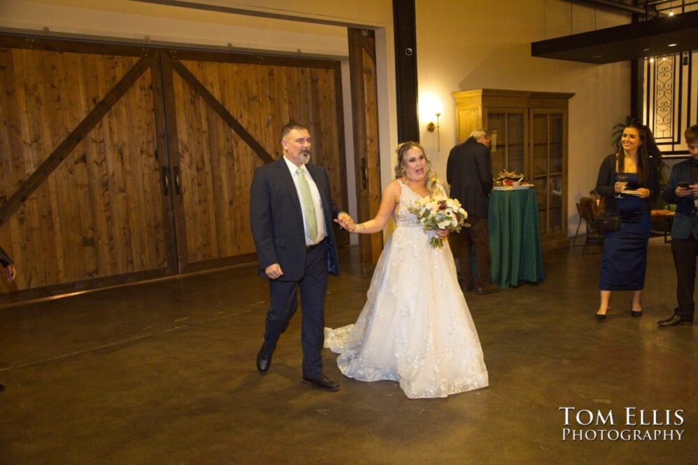 Alison and Nate had a wonderful late-Autumn wedding at the Hideaway Cellars in Seattle. Tom Ellis Photography, Seattle wedding photographer