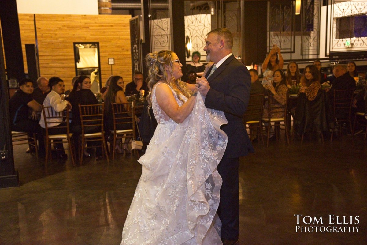 Alison and Nate had a wonderful late-Autumn wedding at the Hideaway Cellars in Seattle. Tom Ellis Photography, Seattle wedding photographer