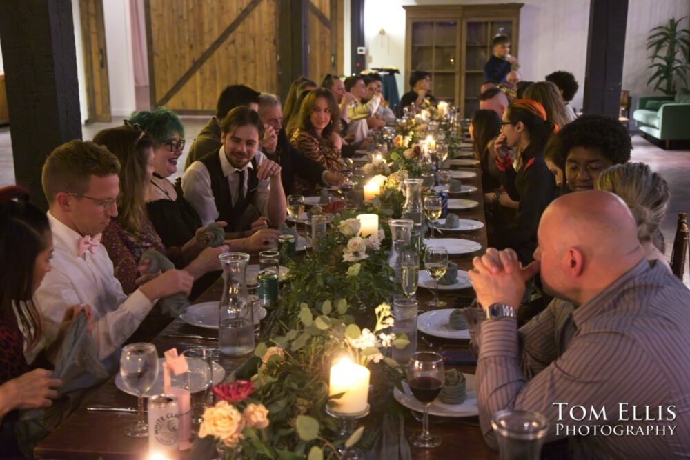 Alison and Nate had a wonderful late-Autumn wedding at the Hideaway Cellars in Seattle. Tom Ellis Photography, Seattle wedding photographer