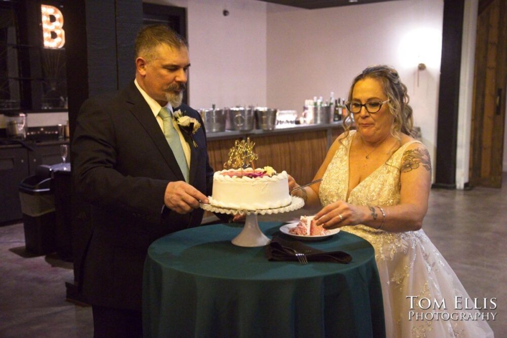 Alison and Nate had a wonderful late-Autumn wedding at the Hideaway Cellars in Seattle. Tom Ellis Photography, Seattle wedding photographer