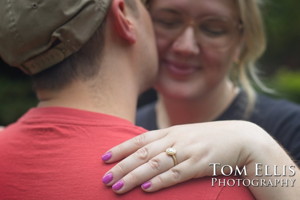 Sam's marriage proposal to Kristin in the Kubota Garden. Tom Ellis Photography, Seattl